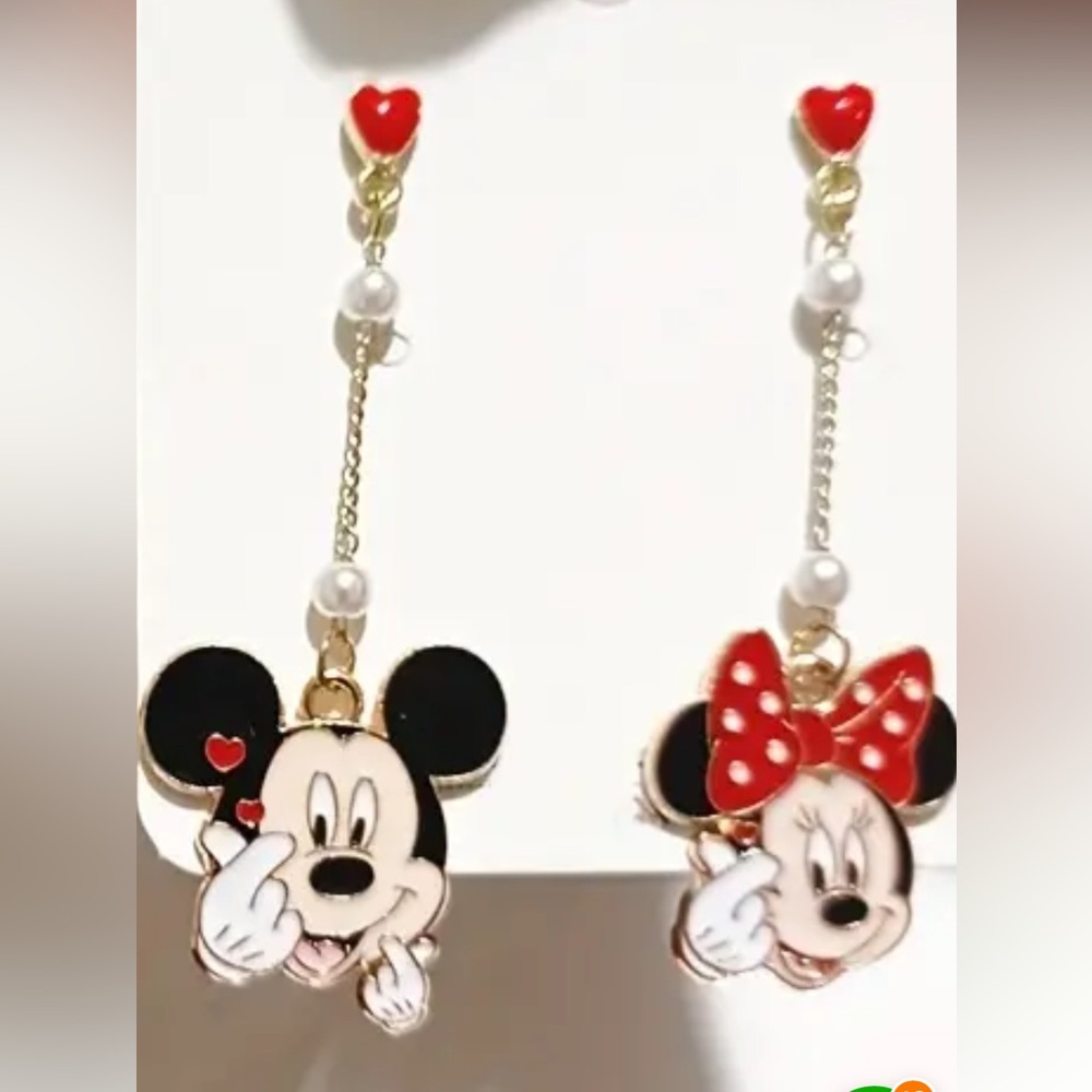 Mickey and Minnie Dangle Earrings